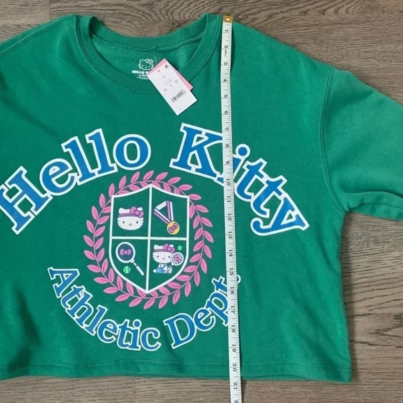 Hello Kitty Athletic Dept. Graphic Sweatshirt - Size‎ L - Green - NWT - Picture 8 of 8